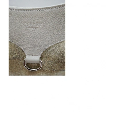 Pre-owned Osprey Leather Handbag In Beige