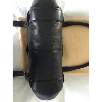 Pre-owned Loewe Leather Handbag In Black