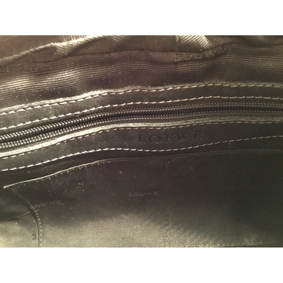 Pre-owned Loewe Leather Handbag In Black