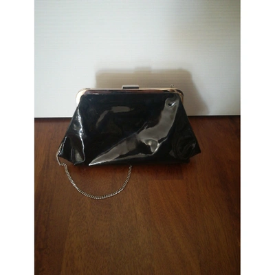 DOLCE & GABBANA Pre-owned Patent Leather Clutch Bag In Black