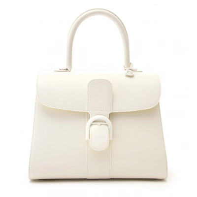 Pre-owned Delvaux Le Brillant White Leather Handbag