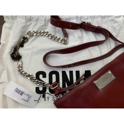 Pre-owned Sonia By Sonia Rykiel Burgundy Leather Handbag