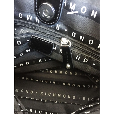 Pre-owned John Richmond Patent Leather Handbag In Black