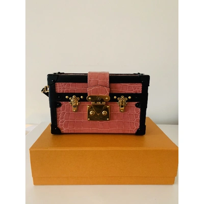 Pre-owned Louis Vuitton Petit Malle Pink Crocodile Clutch Bag