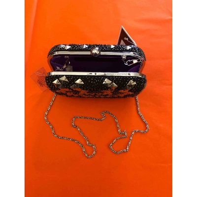 Pre-owned Juicy Couture Glitter Clutch Bag In Black