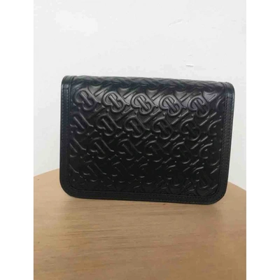 Pre-owned Burberry Tb Bag Black Leather Handbag