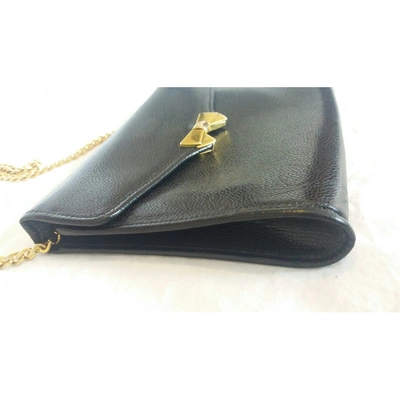 Pre-owned Nina Ricci Leather Clutch Bag In Black