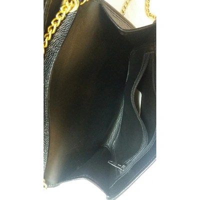 Pre-owned Nina Ricci Leather Clutch Bag In Black