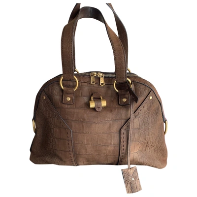 Pre-owned Saint Laurent Muse Leather Handbag In Brown