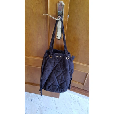 Pre-owned Miu Miu Handbag In Brown