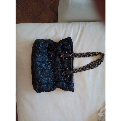 Pre-owned Blumarine Leather Crossbody Bag In Black