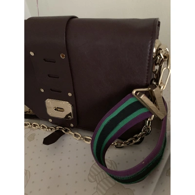 Pre-owned Versace Burgundy Leather Handbag