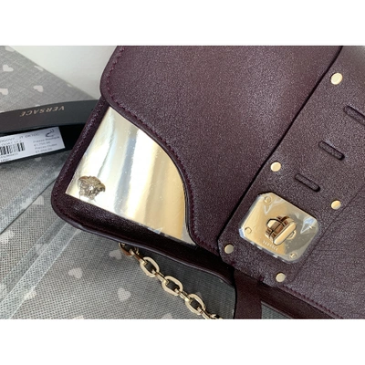 Pre-owned Versace Burgundy Leather Handbag