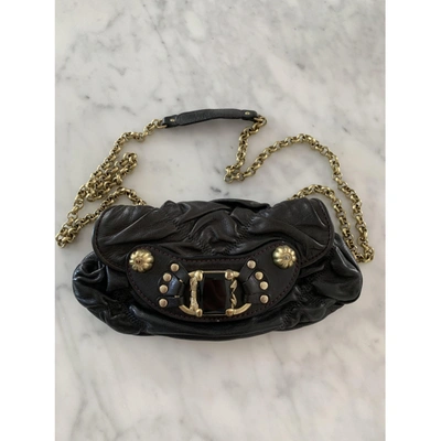 Pre-owned Juicy Couture Leather Crossbody Bag In Black