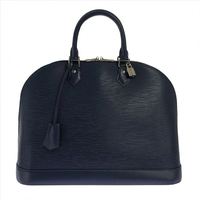 Pre-owned Louis Vuitton Alma Navy Leather Handbag
