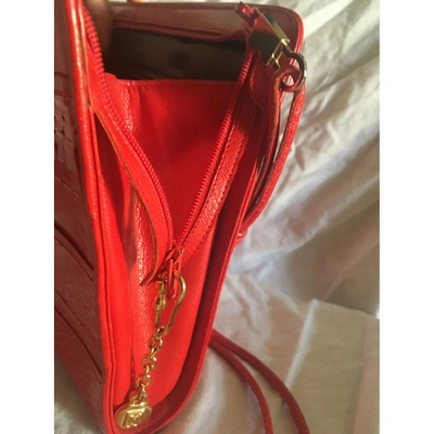 Pre-owned Bruno Magli Red Leather Handbag