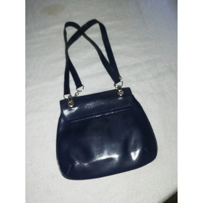 Pre-owned Nina Ricci Navy Leather Handbag