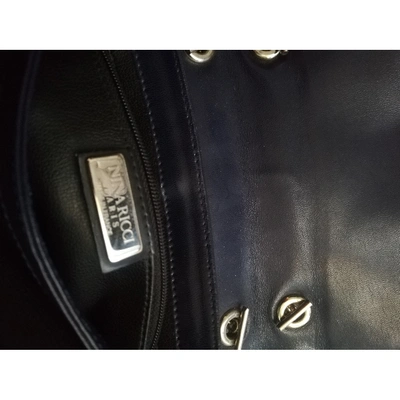 Pre-owned Nina Ricci Navy Leather Handbag