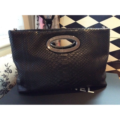 Pre-owned Chanel Black Python Handbag