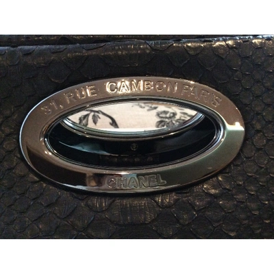 Pre-owned Chanel Black Python Handbag