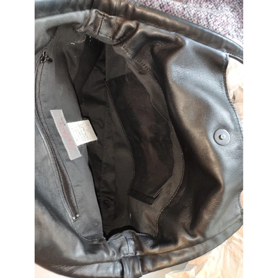 Pre-owned Yohji Yamamoto Leather Handbag In Black