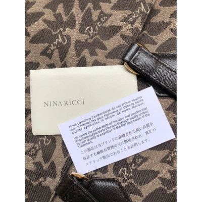 Pre-owned Nina Ricci Cloth Handbag In Brown