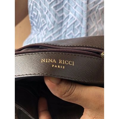 Pre-owned Nina Ricci Cloth Handbag In Brown