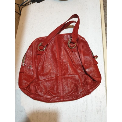 Pre-owned Bulgari Leather Handbag In Red