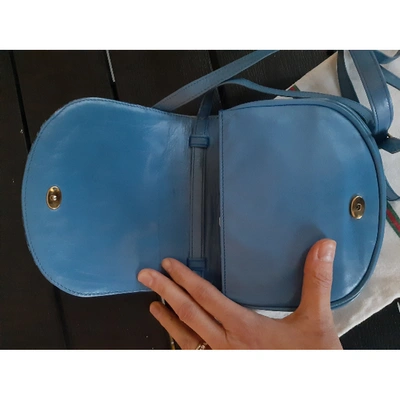 Pre-owned Gucci Blue Crocodile Handbag
