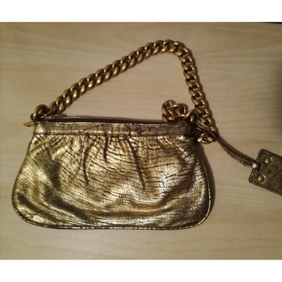 Pre-owned Dolce & Gabbana Leather Mini Bag In Gold