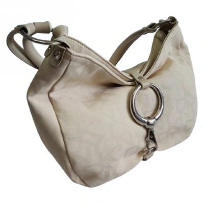 Pre-owned Dkny Beige Cloth Handbag