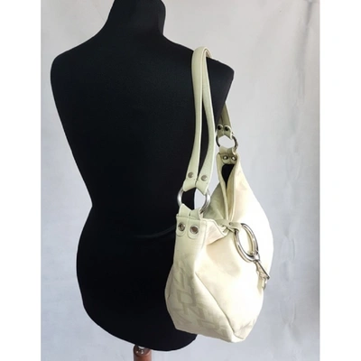 Pre-owned Dkny Beige Cloth Handbag