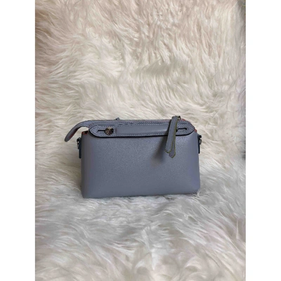 Pre-owned Fendi By The Way  Leather Crossbody Bag In Blue