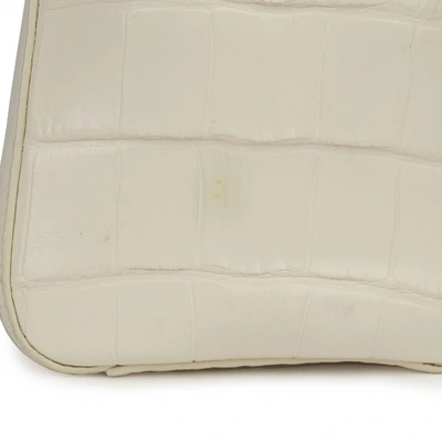 Pre-owned Fendi Peekaboo White Crocodile Handbag