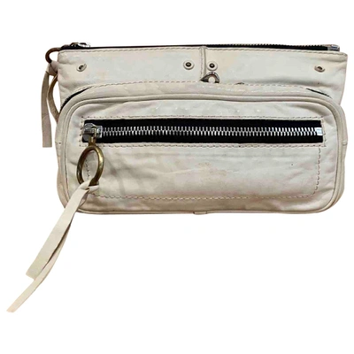 CHLOÉ Pre-owned Leather Clutch Bag In Beige