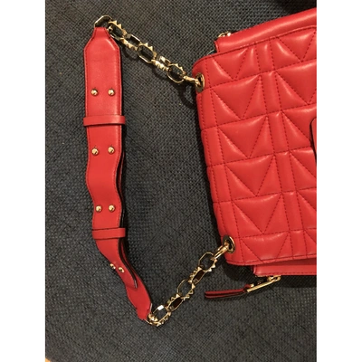 Pre-owned Karl Lagerfeld Leather Handbag In Red