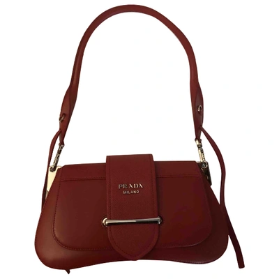 Pre-owned Prada Sidonie Red Leather Handbag