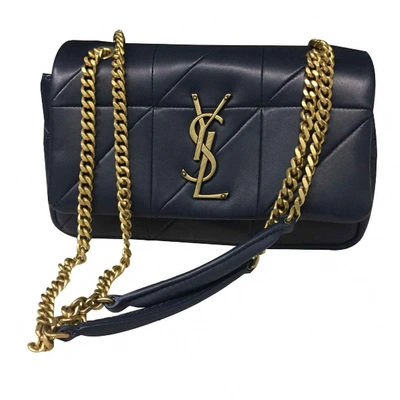 Pre-owned Saint Laurent Jamie Blue Leather Handbag