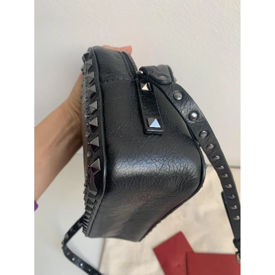 Pre-owned Valentino Garavani Rockstud Black Leather Handbag