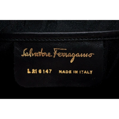Pre-owned Ferragamo Leather Backpack In Gold