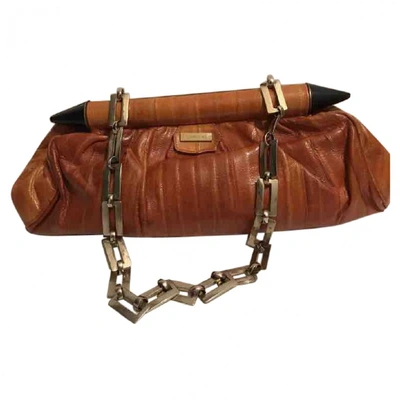 Pre-owned Roberto Cavalli Leather Bag In Brown
