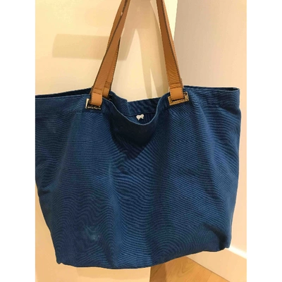 Pre-owned Anya Hindmarch Blue Cloth Handbag