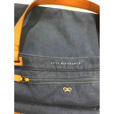 Pre-owned Anya Hindmarch Blue Cloth Handbag