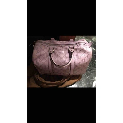 Pre-owned Gucci Purple Leather Handbag