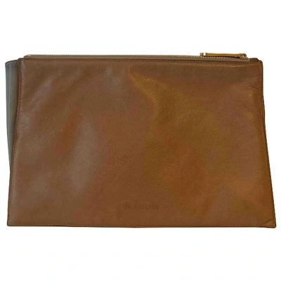 JIL SANDER Pre-owned Leather Clutch Bag In Pink