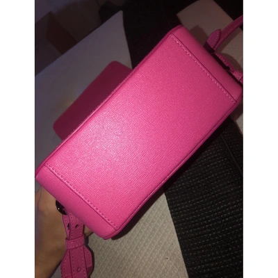 Pre-owned Off-white Binder Leather Crossbody Bag In Pink