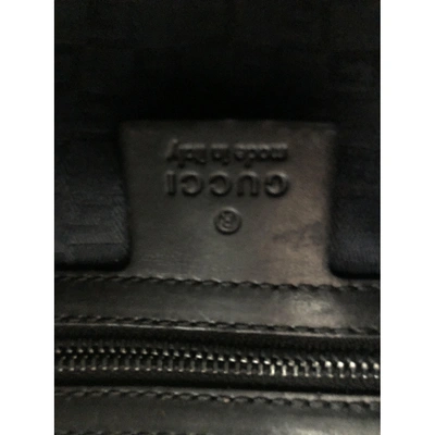 Pre-owned Gucci Bamboo Handbag In Black