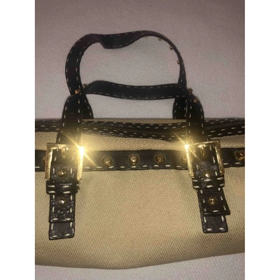 Pre-owned Fendi Khaki Cloth Handbag