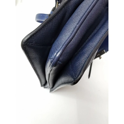 Pre-owned Prada Leather Crossbody Bag In Blue