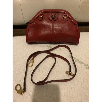 Pre-owned Gucci Re(belle) Leather Crossbody Bag In Burgundy